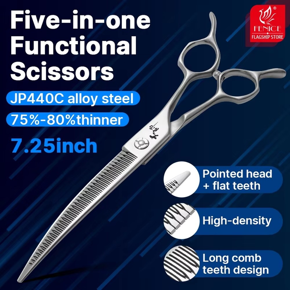Grooming Scissors - 7,25 Zoll umweltfreundliche gebogene Hundeschere aus