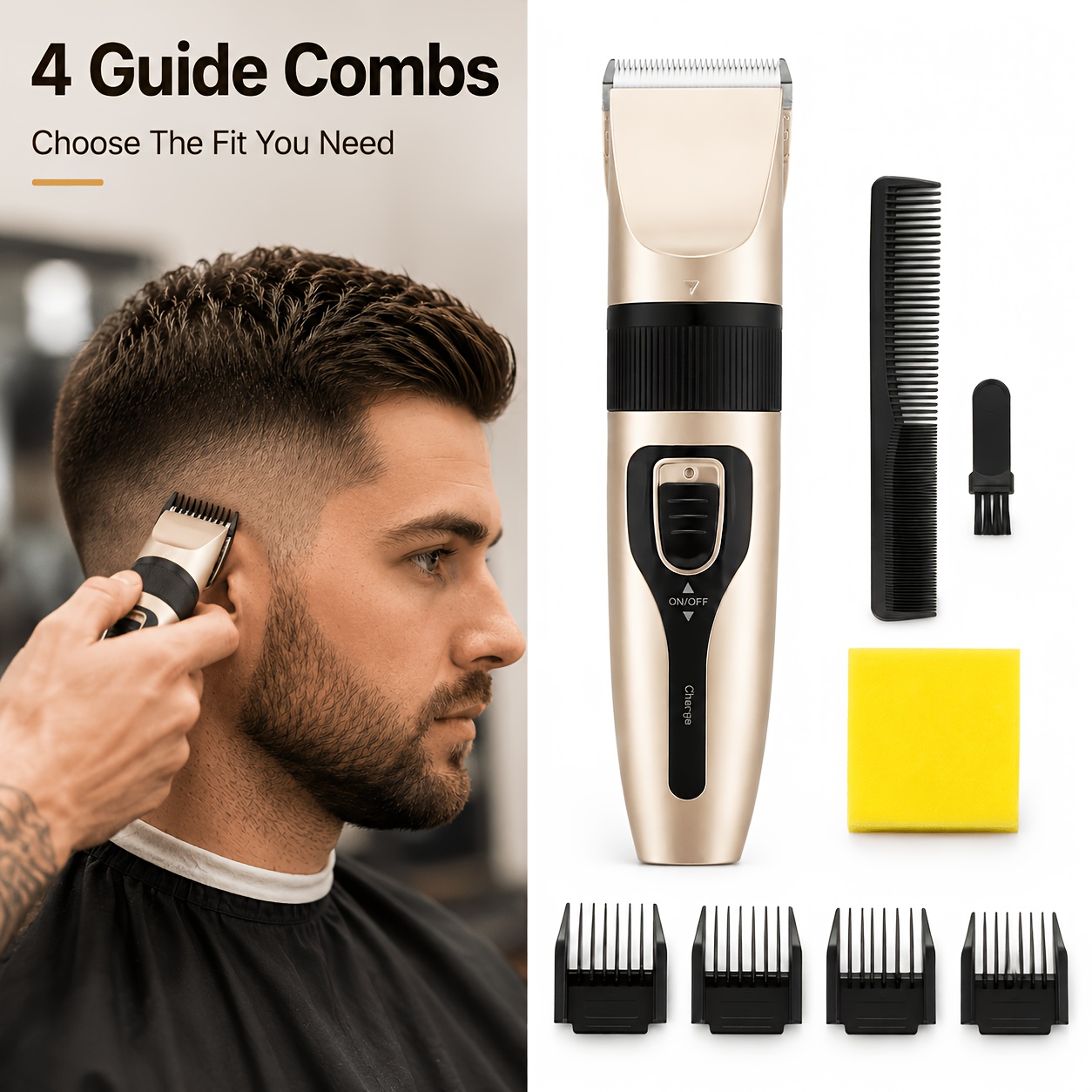 Men'S Grooming Hairstyles - Intelligenter, selbstbedienbarer Haarschneider für präzise, gerade