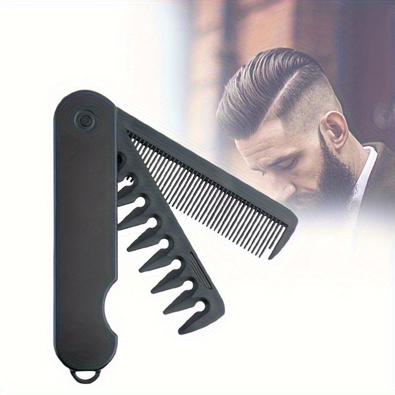 Beard Oil - Multifunktionaler tragbarer faltbarer Taschenkamm mit breiten