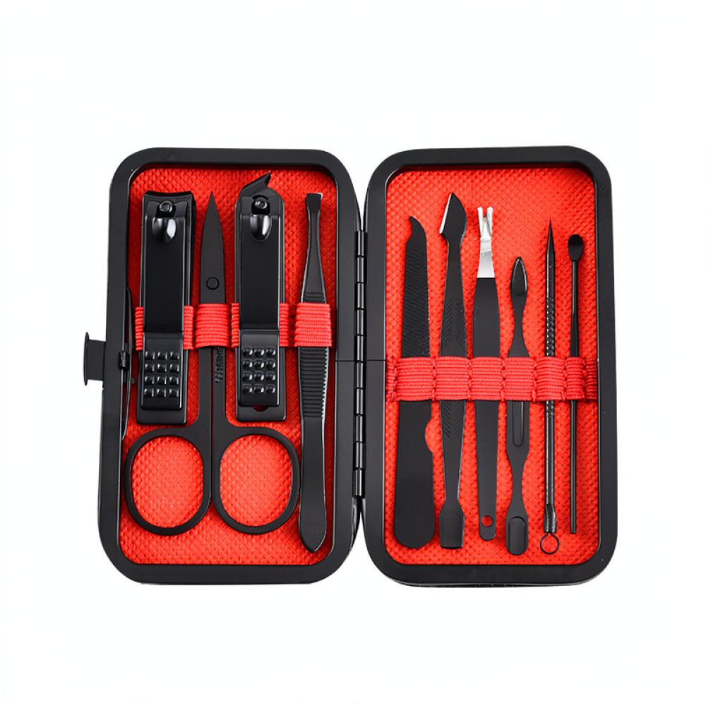 Mens Grooming Travel Kit - Professionelles Pflegewerkzeug-Set, Nagelknipser aus Edelstahl, Pediküre-