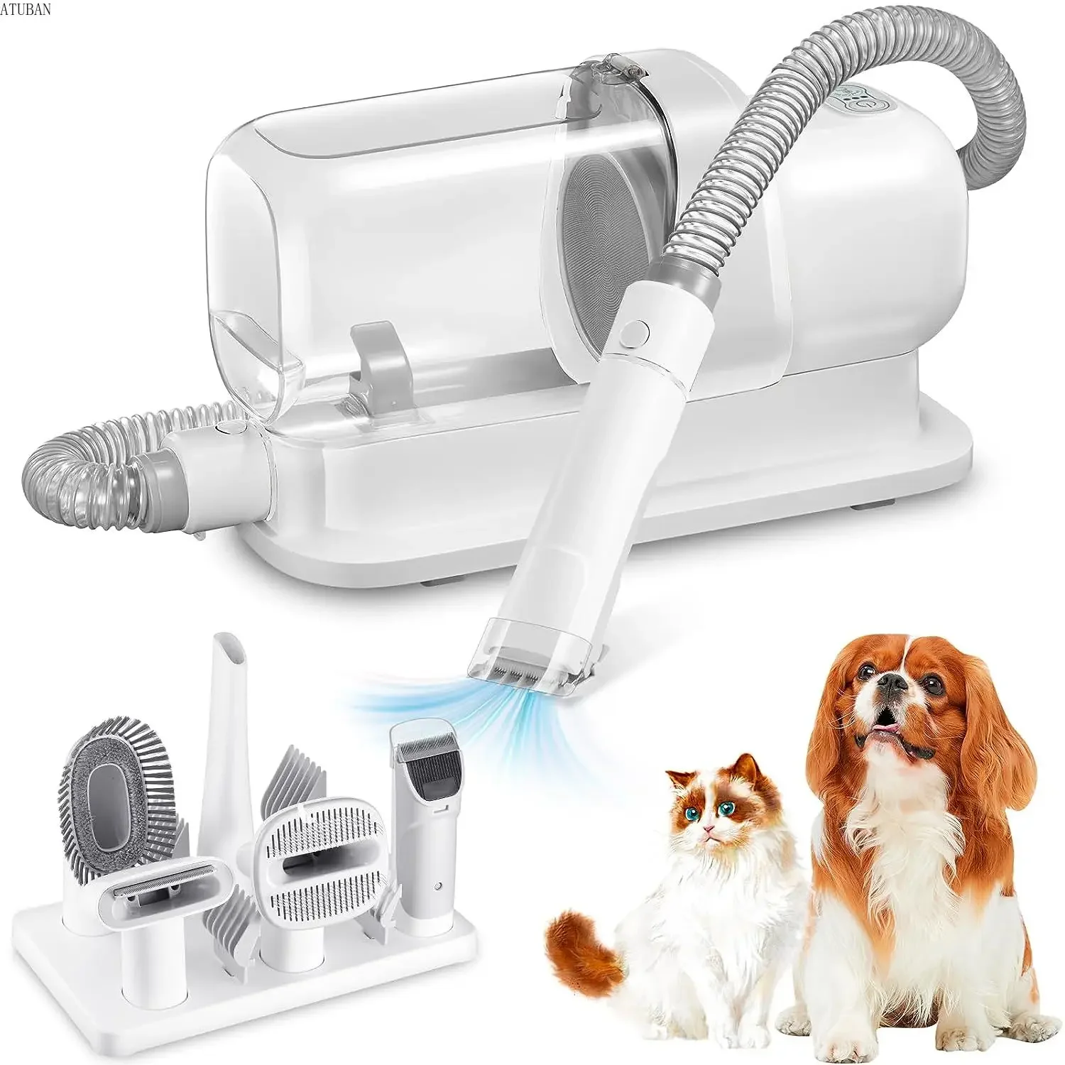 Grooming Kit - STLFLuxury Hundepflegeset mit 2,3L Größerem Haarstaubbehälter