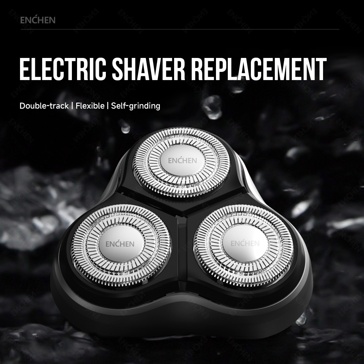Electric Shaver Rotary - ENCHEN Blackstone's Ersatz-Elektrorasiererkopf BR-1, 1-teilige silberne